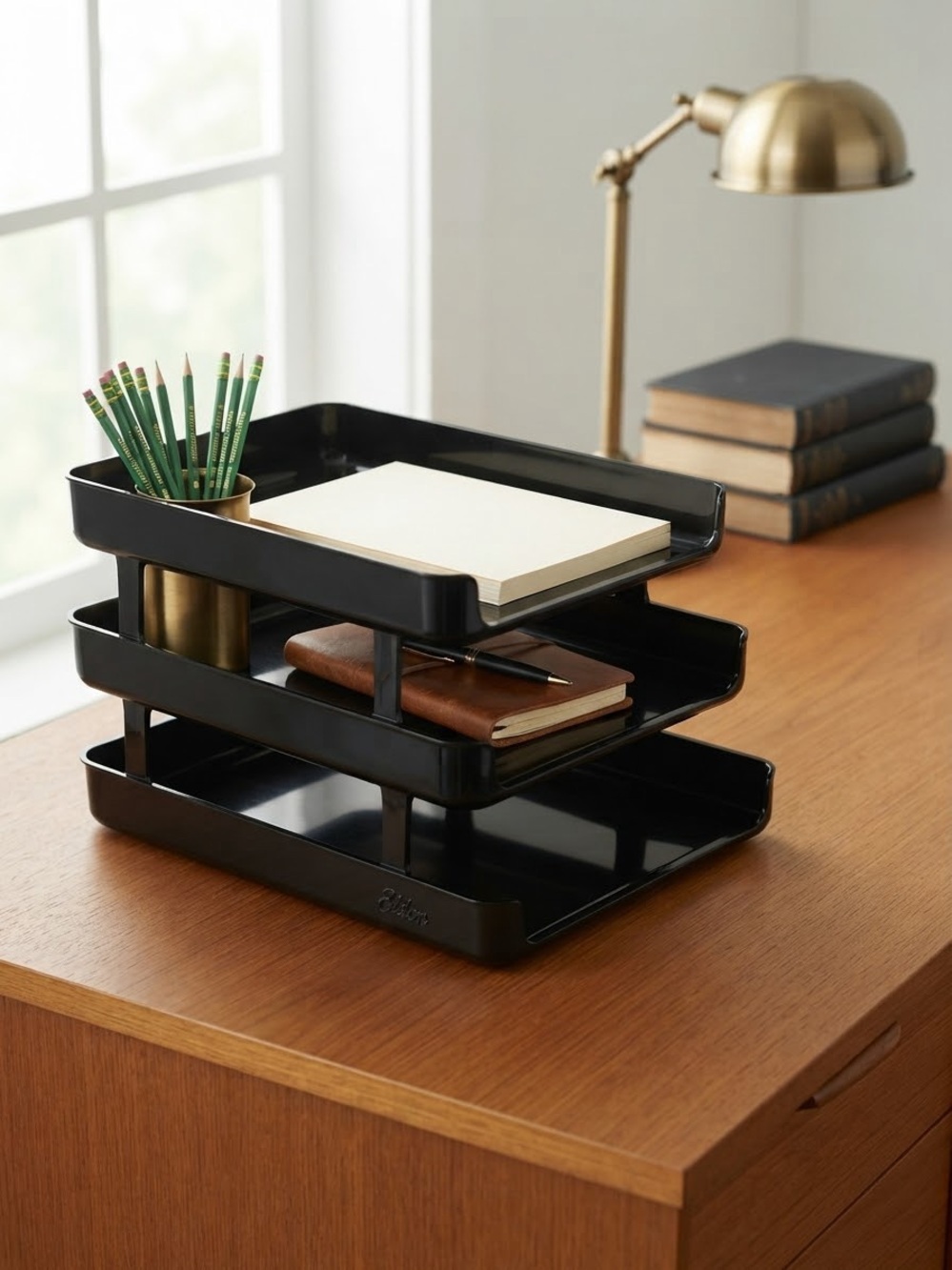 Vintage 3-tier Stackable Desk Letter Tray